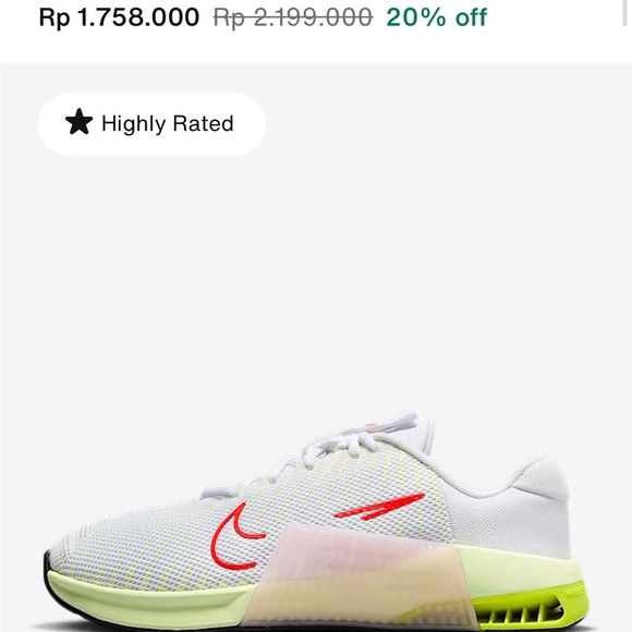 Nike Shoes - Nike women White and Neon Green workout  Sneakers